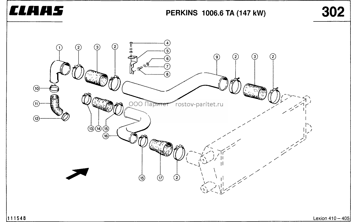 PERKINS 1006.6 TA; НАДДУВ ВОЗДУХА - CLAAS LEX 410-405